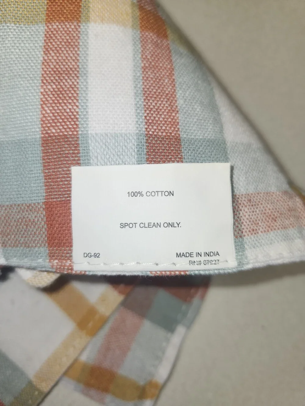 Design Mainstream International Inc. Set Of 4 Placemats, Orange & Teal Plaid